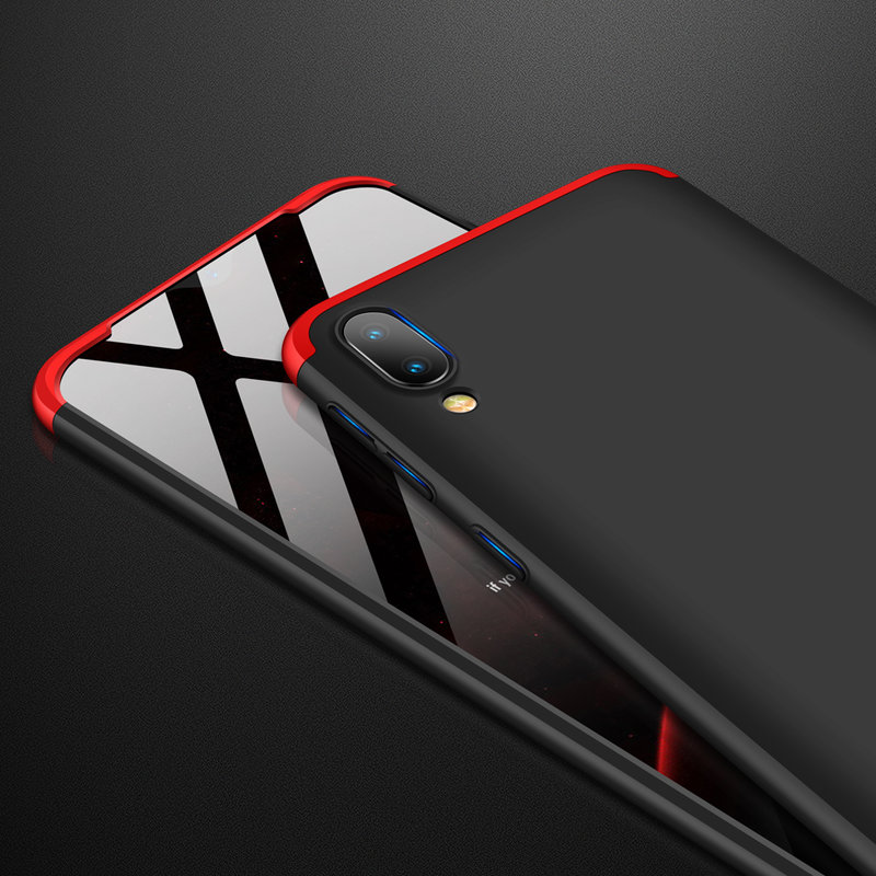 Husa Samsung Galaxy A10 GKK 360 Full Cover Negru-Rosu