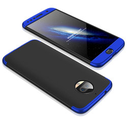 Husa Motorola Moto G5S Plus GKK 360 Full Cover Negru-Albastru