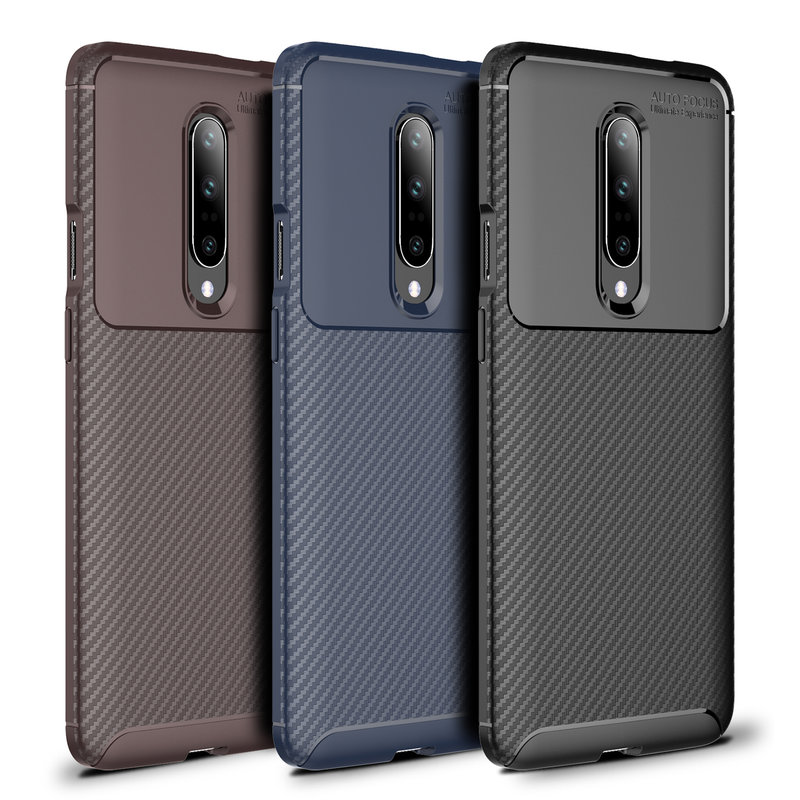 Husa OnePlus 7 Pro Mobster Carbon Skin Negru