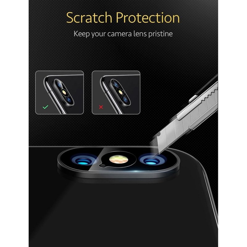 Sticla Camera iPhone XS ESR Tempered Glass Cover - 2 Pack - Transparent