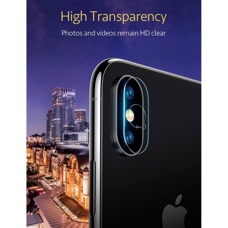 Sticla Camera iPhone XS ESR Tempered Glass Cover - 2 Pack - Transparent