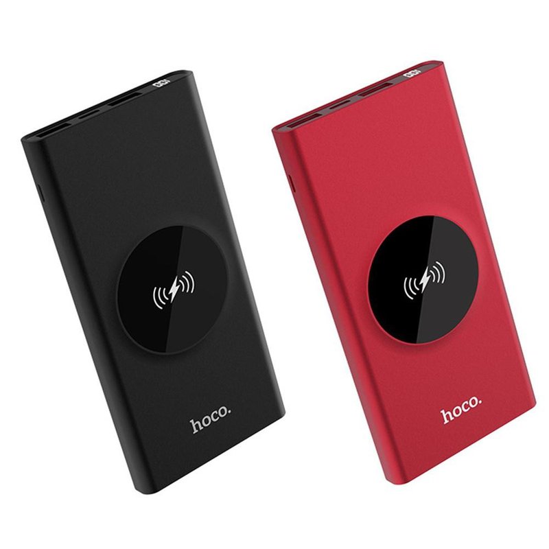 Baterie Externa Wireless 10000 mAh Hoco J37 Intelligent Balance 2xUSB(QC 3.0) 5W - Red