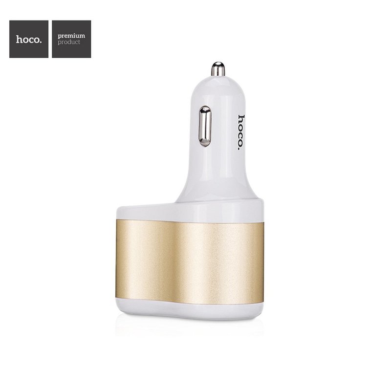 Incarcator Auto Hoco UC 206 Cigarette Lighter 2xUSB 3,1A Fast Charging - White