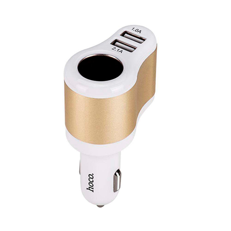Incarcator Auto Hoco UC 206 Cigarette Lighter 2xUSB 3,1A Fast Charging - White