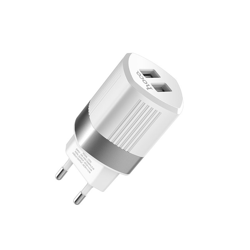 Incarcator Priza Hoco C55A Intelligent Balance 2.4A - White
