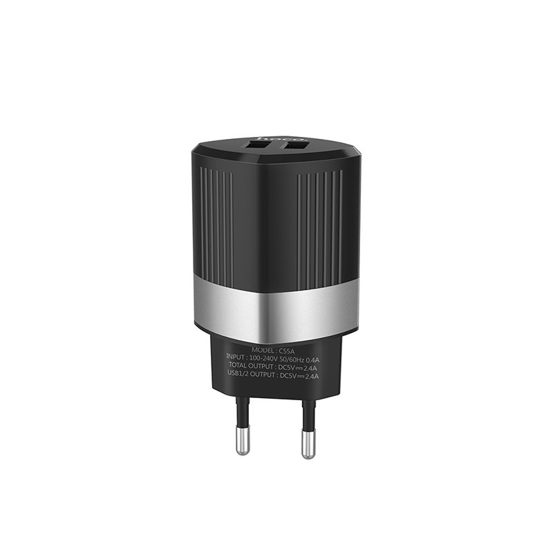 Incarcator Priza Hoco C55A Intelligent Balance 2.4A - Black