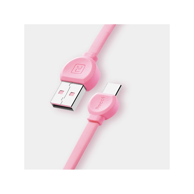 Cablu de date 1M Recci RCT-D100 USB to Type-C Fast Charging - Grey