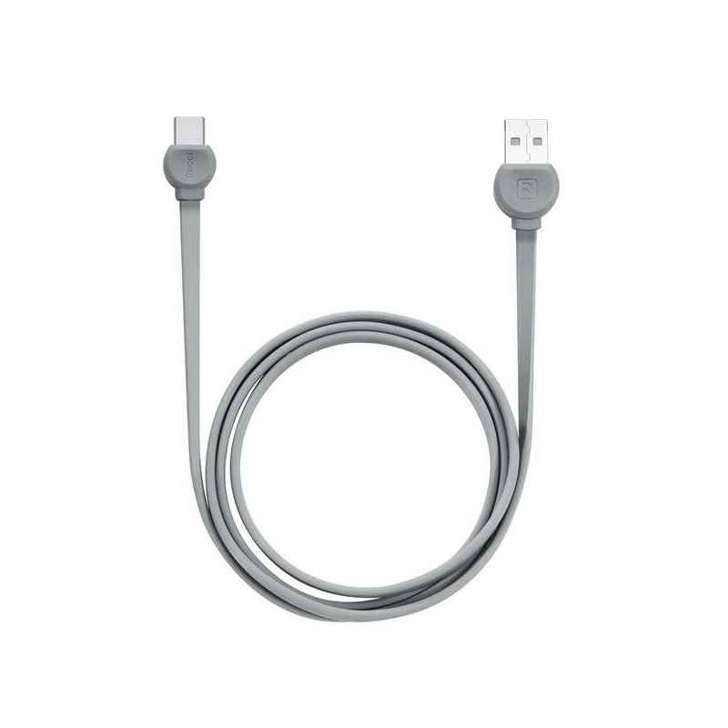 Cablu de date 1M Recci RCT-D100 USB to Type-C Fast Charging - Grey