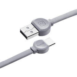 Cablu de date 1M Recci RCT-D100 USB to Type-C Fast Charging - Grey