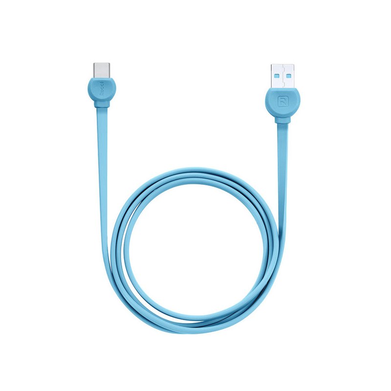 Cablu de date 1M Recci RCT-D100 USB to Type-C Fast Charging - Blue