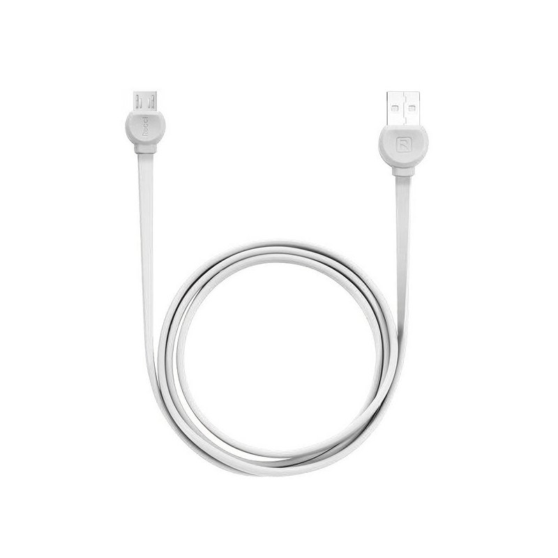 Cablu de date 1M Recci RCM-D100 USB to Micro-USB Fast Charging - White