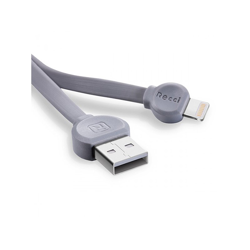 Cablu de date 1M Recci RCL-D100 USB to Lightning Fast Charging - Blue