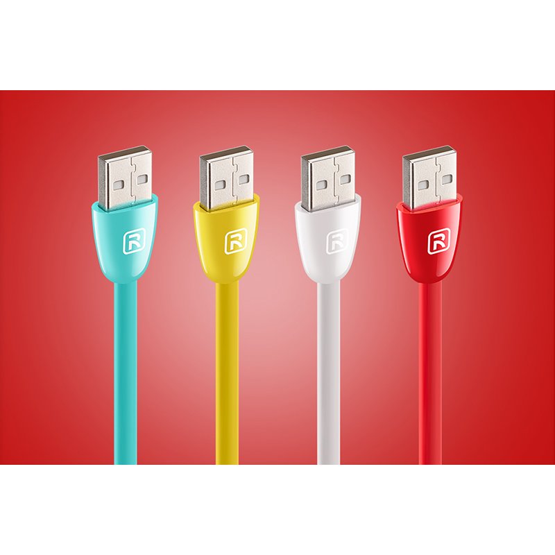 Cablu de date 1M Recci Jelly RCT-S100 USB to Type-C Fast Charging - Red