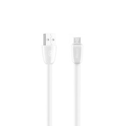 Cablu de date 1M Recci Jelly RCM-S100 USB to Micro-USB Fast Charging - White