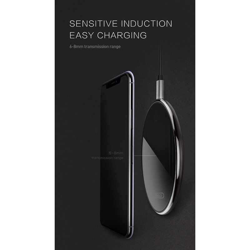 Incarcator Wireless Recci Starry RWP-F2 Induction Charger Micro-USB - Black