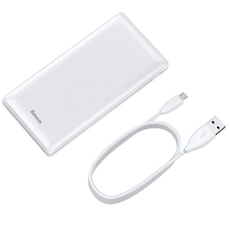 Baterie externa Baseus Mini JA Power Bank 20000 mAh USB/USB-C/micro-USB 3A - White PPJAN-B02