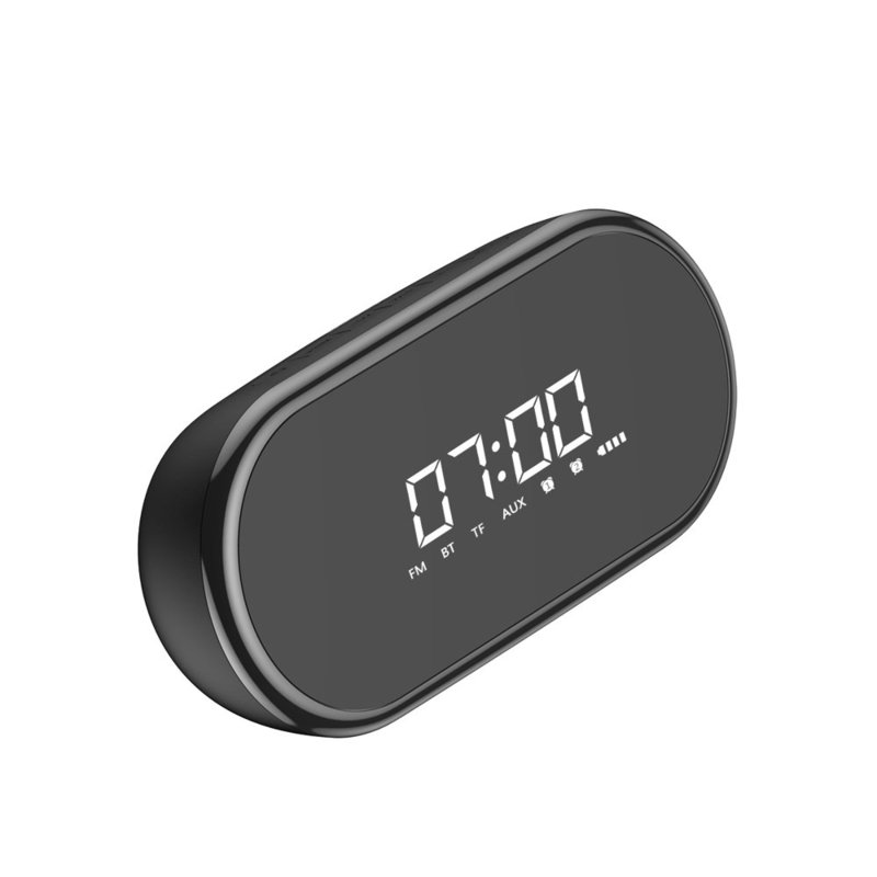 Boxa Portabila Bluetooth Baseus Encok E09 Stylish Wireless with Alarm Clock/LED - Black NGE09-01
