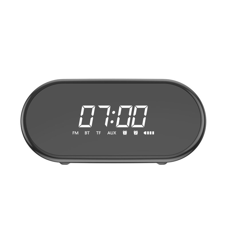Boxa Portabila Bluetooth Baseus Encok E09 Stylish Wireless with Alarm Clock/LED - Black NGE09-01