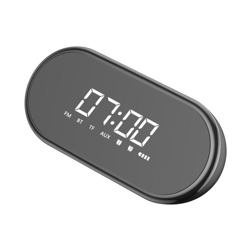 Boxa Portabila Bluetooth Baseus Encok E09 Stylish Wireless with Alarm Clock/LED - Black NGE09-01