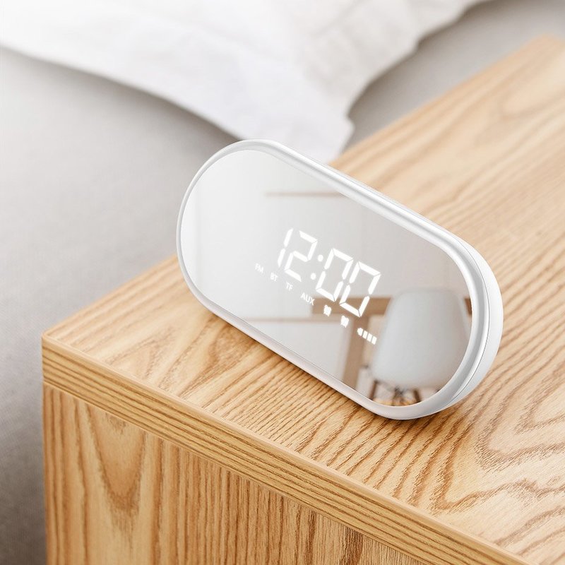 Boxa Portabila Bluetooth Baseus Encok E09 Stylish Wireless with Alarm Clock/LED - Black NGE09-01