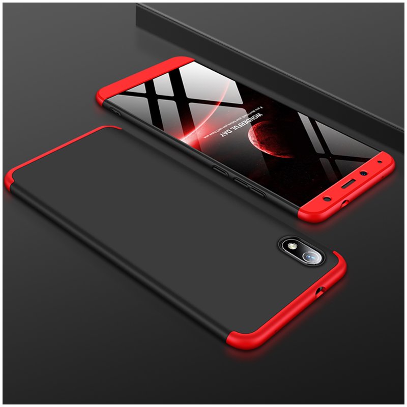 Husa Xiaomi Redmi 7A GKK 360 Full Cover Negru-Rosu