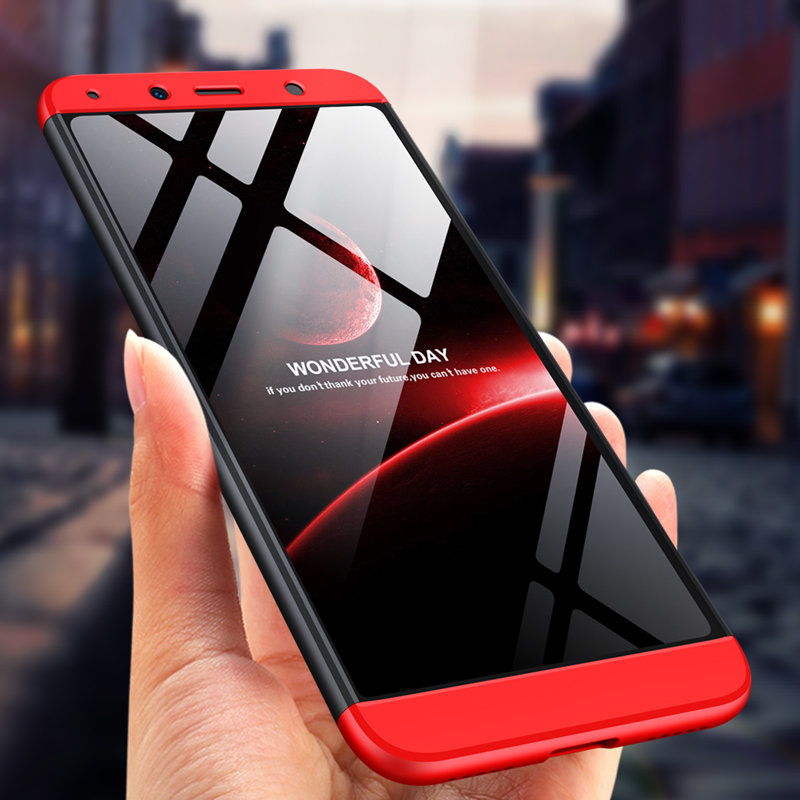 Husa Xiaomi Redmi 7A GKK 360 Full Cover Negru-Rosu