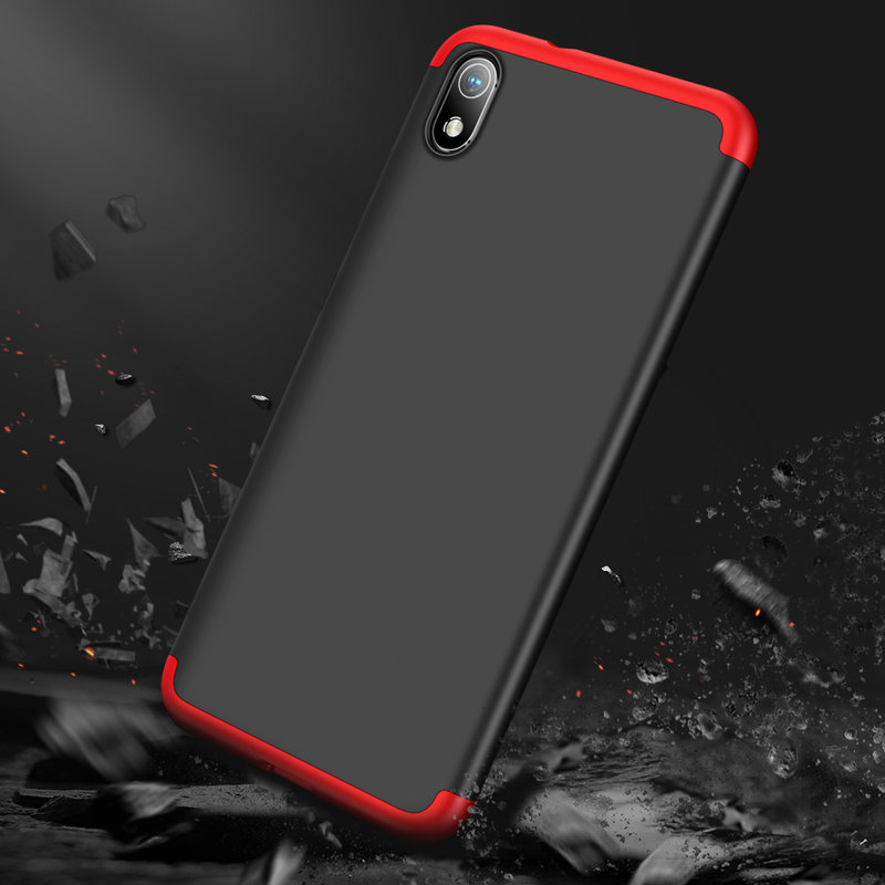 Husa Xiaomi Redmi 7A GKK 360 Full Cover Negru-Rosu
