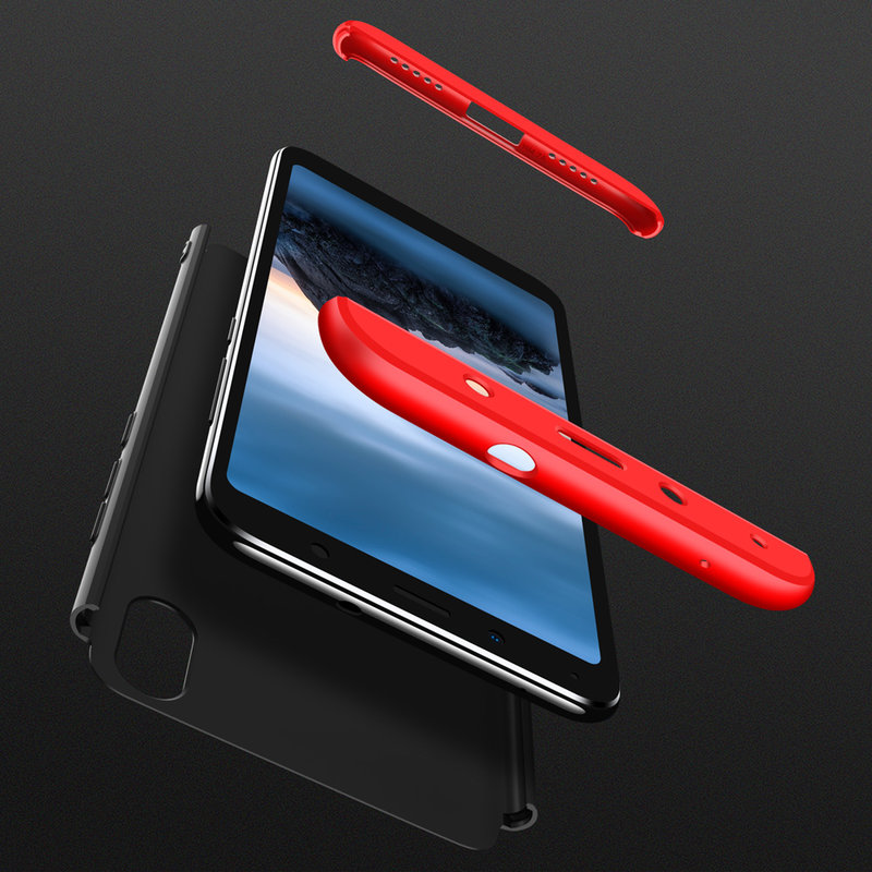 Husa Xiaomi Redmi 7A GKK 360 Full Cover Negru-Rosu