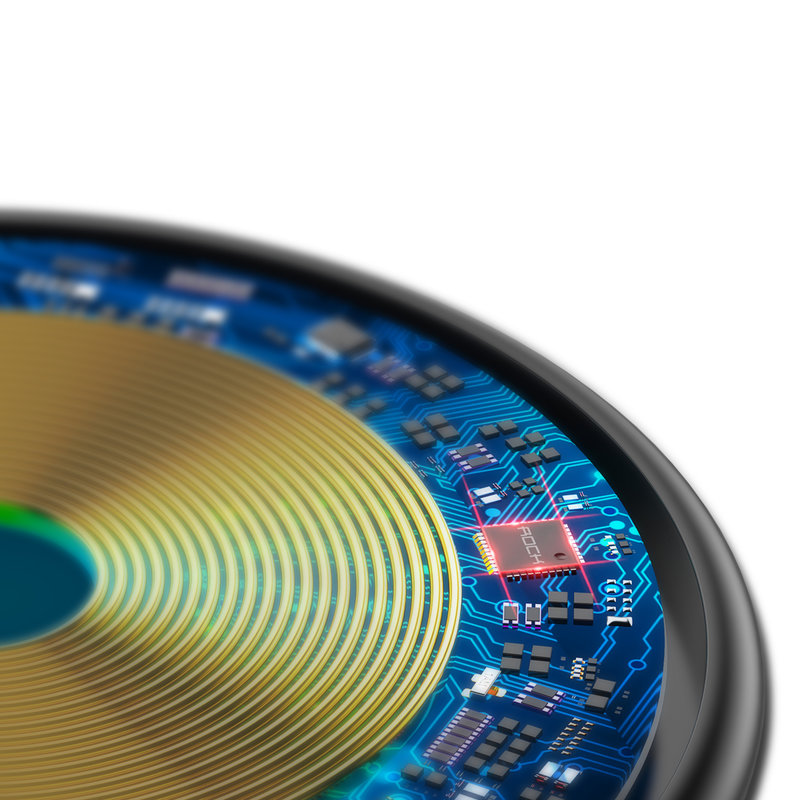 Incarcator Wireless Rock W20 Quick Charge with Suction Cup - Black