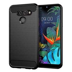 Husa LG K50 Techsuit Carbon Silicone, negru
