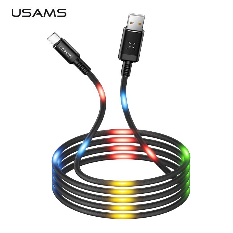 Cablu de date 1M USAMS U16 Voice Control USB to Type-C - US-SJ287 - Gray