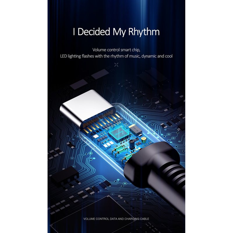 Cablu de date 1M USAMS U16 Voice Control USB to Type-C - US-SJ287 - Gray