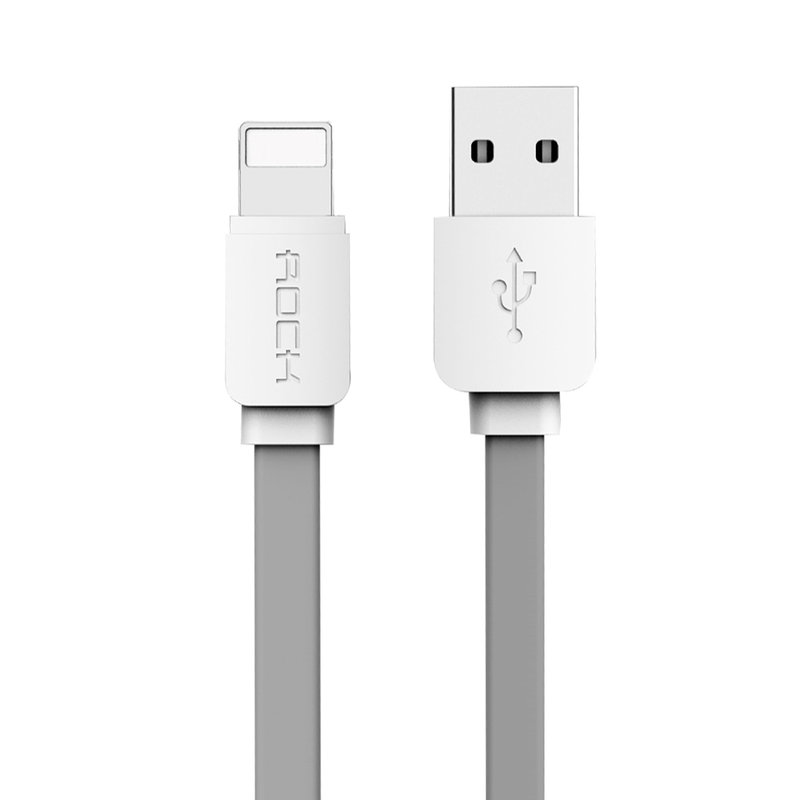 Cablu de date 1M Rock USB to Lightning Fast Charging - RCB0563 - Grey