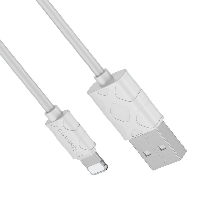 Cablu de date Lightning Baseus Yaven Fast Charge 2.1A/100cm - White CALUN-02