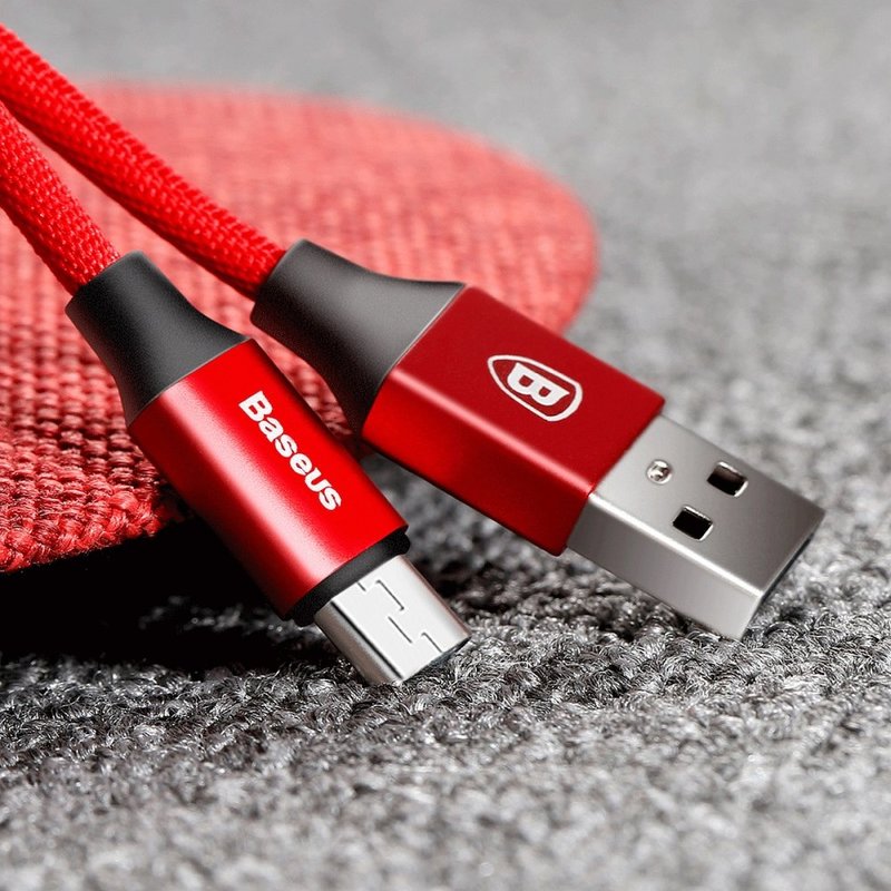 Cablu De Date Micro-USB Baseus Yiven Cable 1M 2.0A - Red CAMYW-A09