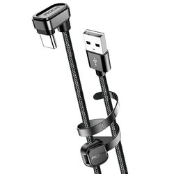 Cablu de date Rock USB to Type-C U-shaped Metal 1M - RCB0584 - Black