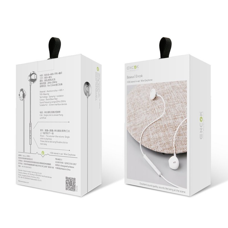 Casti In-Ear Cu Microfon Baseus Encok H06 - NGH06-0S - Alb