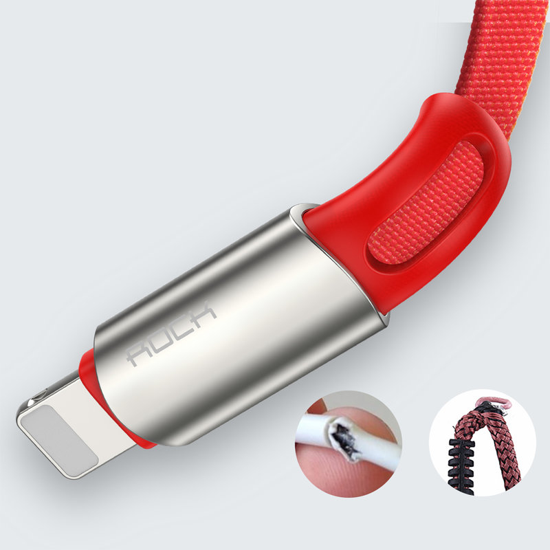 Cablu de date Rock USB to Lightning Chinese Zodiac 1M - RCB0682 - Red