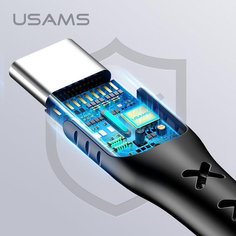 Cablu de date USAMS U27 Fast Charging USB to Type-C 1.2M - 5A - US-SJ319 - Black