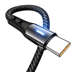 Cablu de date USAMS U27 Fast Charging USB to Type-C 1.2M - 5A - US-SJ319 - Black