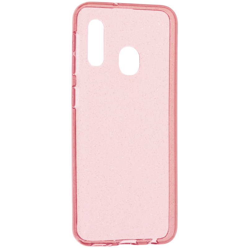 Bumper Samsung Galaxy A20e Silicon Crystal Glitter Case - Roz
