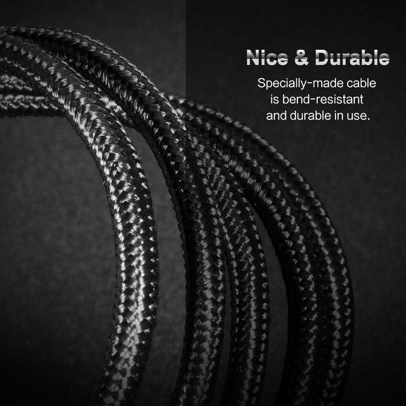 Cablu de date Rock Hi-Tensile Charge&Sync USB to Type-C - RCB0558 - Black