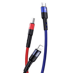 Cablu de date 3in1 USAMS U26 Lightning/Type-C/micro-USB - US-SJ318 - Multicolor