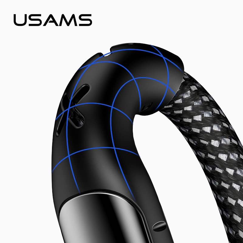 Cablu de date USAMS U27 Fast Charging USB to Type-C 2M - 5A - US-SJ320 - Black