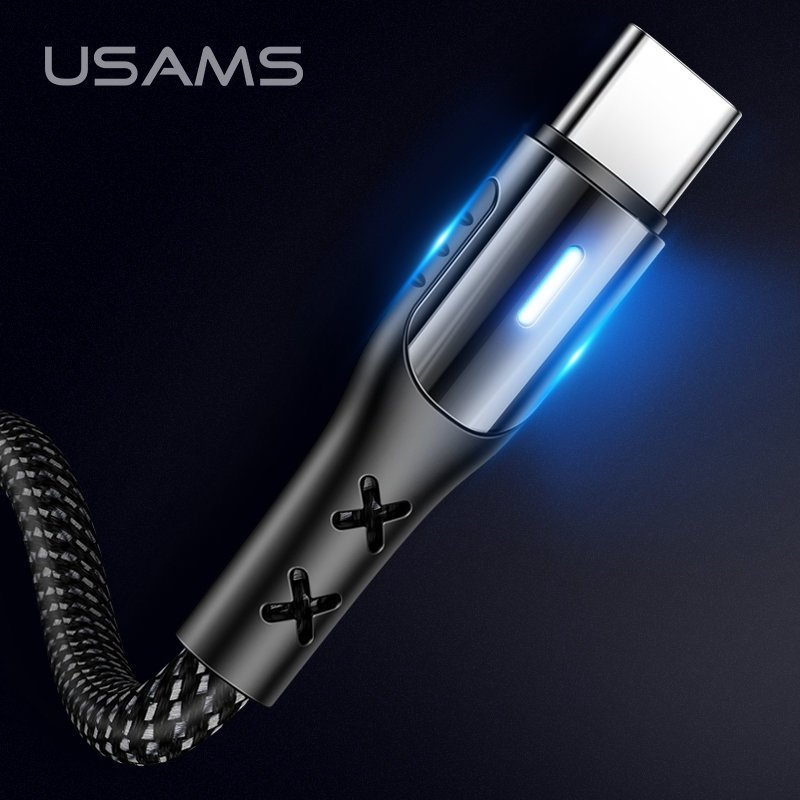 Cablu de date USAMS U27 Fast Charging USB to Type-C 2M - 5A - US-SJ320 - Black