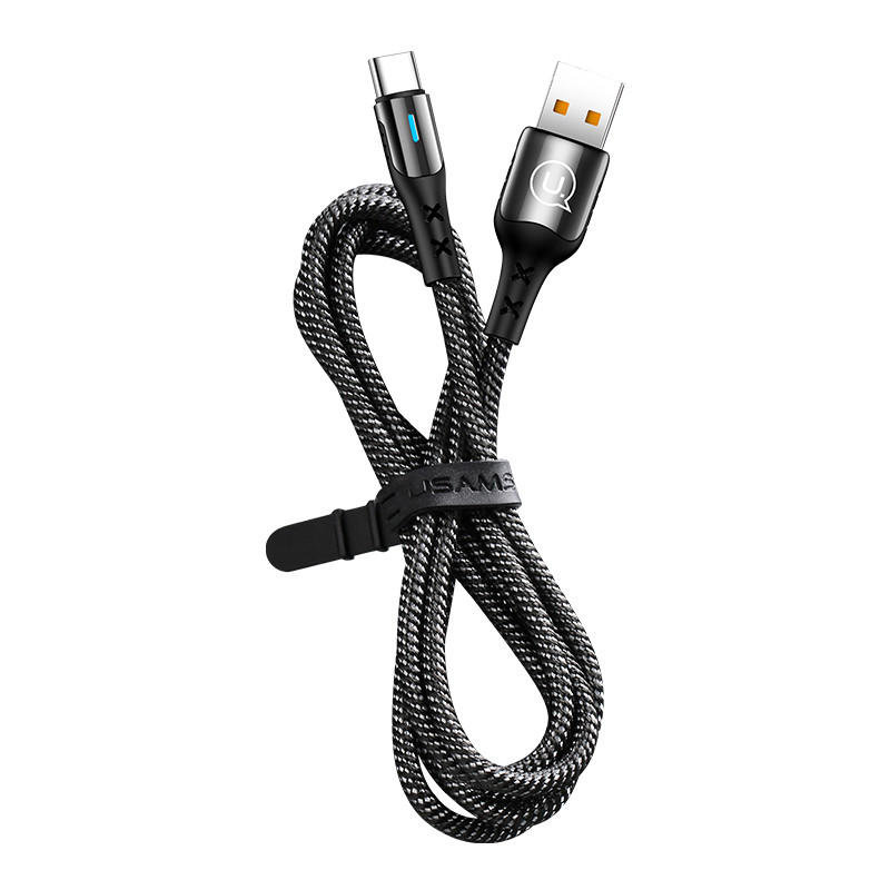 Cablu de date USAMS U27 Fast Charging USB to Type-C 0.5M - 5A - US-SJ321 - Black