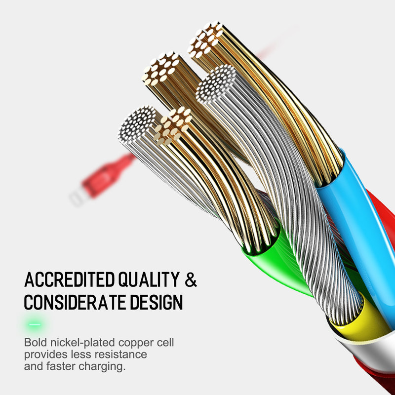 Cablu de date Rock USB to Lightning Metal Auto Disconnect - RCB0619 - Black