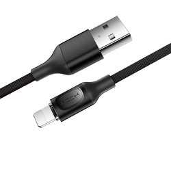 Cablu de date Rock USB to Lightning Metal Auto Disconnect - RCB0619 - Black