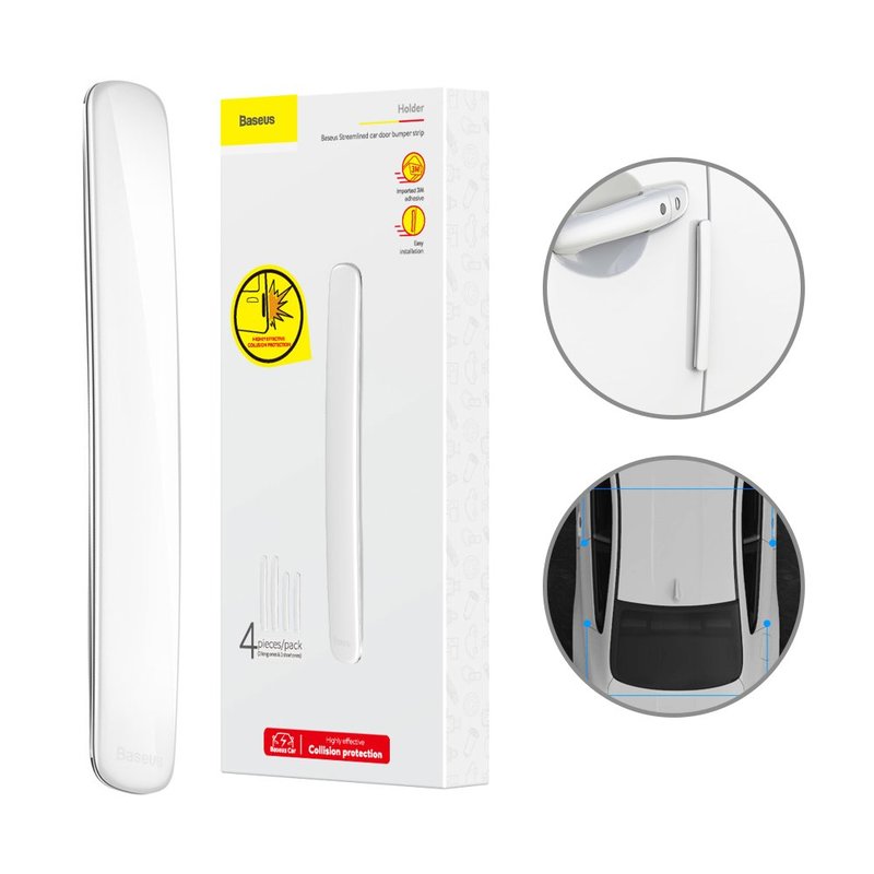 [Set 4x] Protectie auto pentru usa Baseus Streamlined -CRFZT-02- Alb