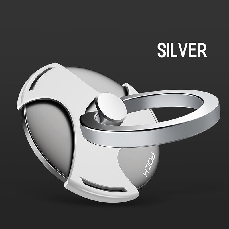 Suport Telefon Inel iRing Rock Spinner&Kickstand 360° - RPH0849 - Silver